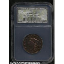 1821[1C] AU Details, Reverse Damage, Polished, NCS.