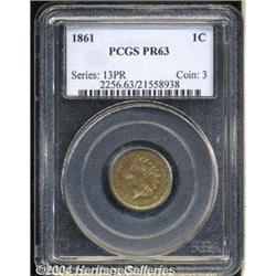 1861[1C] PR63 PCGS.