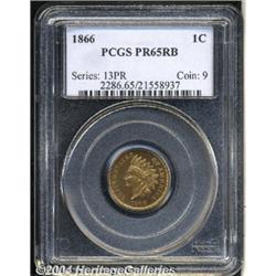 1866[1C] PR65 Red and Brown PCGS.
