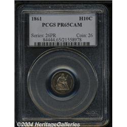 1861[H10C] PR65 Cameo PCGS.