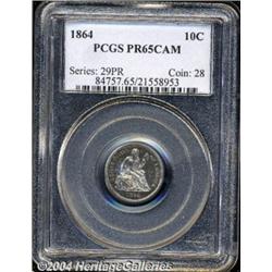 1864[10C] PR65 Cameo PCGS.