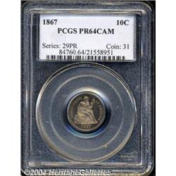 1867[10C] PR64 Cameo PCGS.