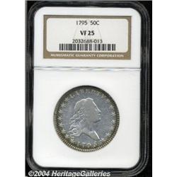 1795[50C] 2 Leaves VF25 NGC.