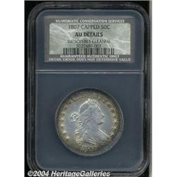 1807[50C] Draped Bust AU50 Details, Improperly Cleaned, NCS.