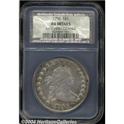 1796[S$1] Large Date, Small Letters AU Details, Improperly Cleaned, NCS.