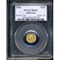 1903[G$1] Louisiana Purchase/Jefferson MS64 PCGS.