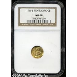 1915-S[G$1] Panama-Pacific Gold Dollar MS64 NGC.