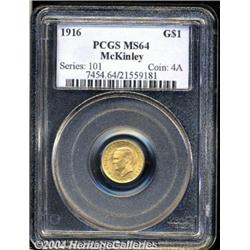 1916[G$1] McKinley MS64 PCGS.