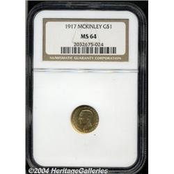 1917[G$1] McKinley MS64 NGC.