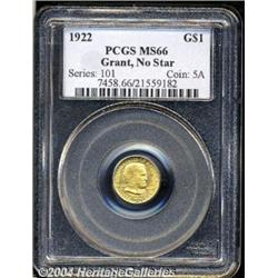 1922[G$1] Grant no Star MS66 PCGS.
