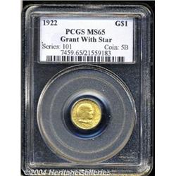 1922[G$1] Grant with Star MS65 PCGS.