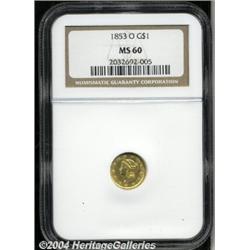 1853-O[G$1] MS60 NGC.