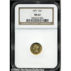 1871[G$1] MS62 NGC.