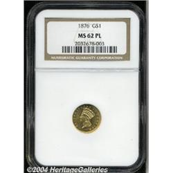 1876[G$1] MS62 Prooflike PCGS.