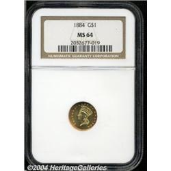 1884[G$1] MS64 NGC.