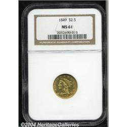 1849[$2 1/2] MS61 NGC.