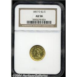 1851-O[$2 1/2] AU58 NGC.