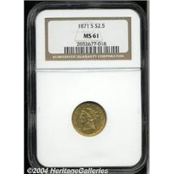 1871-S[$2 1/2] MS61 NGC.