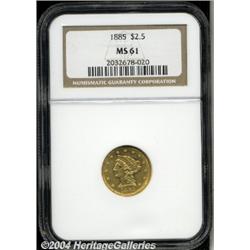 1885[$2 1/2] MS61 NGC.