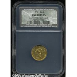 1886[$2 1/2] MS60 Details, Improperly Cleaned, NCS.
