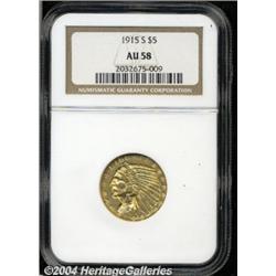 1915-S[$5] AU58 NGC.