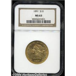 1891[$10] MS63 NGC.