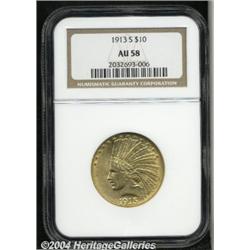 1913-S[$10] AU58 NGC.
