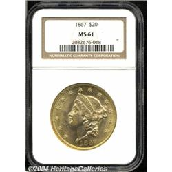 1867[$20] MS61 NGC.