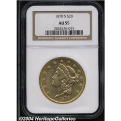 1870-S[$20] AU55 NGC.