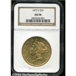 1872-S[$20] AU58 NGC.