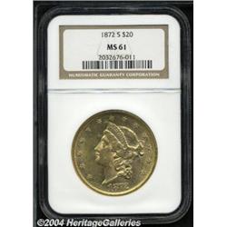 1872-S[$20] MS61 NGC.