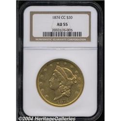 1874-CC[$20] AU55 NGC.