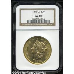 1876-CC[$20] AU58 NGC.