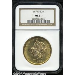1876-S[$20] MS61 NGC.