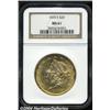 Image 1 : 1876-S[$20] MS61 NGC.