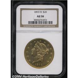 1892-CC[$20] AU58 NGC.