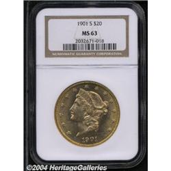 1901-S[$20] MS63 NGC.