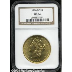 1906-D[$20] MS64 NGC.