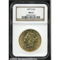 1907-S[$20] MS63 NGC.