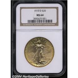 1910-D[$20] MS64 NGC.