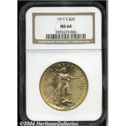 1911-S[$20] MS64 NGC.