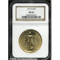 1913-S[$20] MS62 NGC.