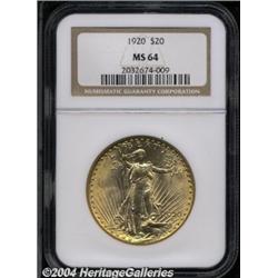 1920[$20] MS64 NGC.