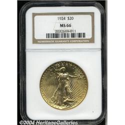 1924[$20] MS66 NGC.