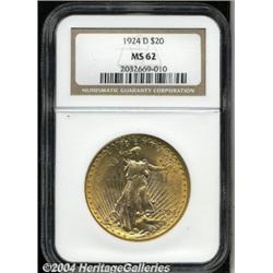 1924-D[$20] MS62 NGC.