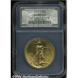 1925-S[$20] AU Details, Obverse Improperly Cleaned, NCS.