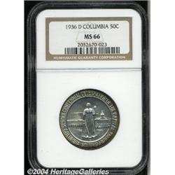 1936-D[50C] Columbia MS66 NGC.