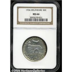 1936[50C] Delaware MS66 NGC.