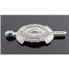 Image 1 : Navajo Sterling Silver Turquoise Hair Barrette