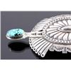 Image 3 : Navajo Sterling Silver Turquoise Hair Barrette